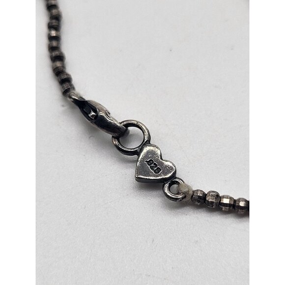 VTG Designer Colleen Lopez Sterling Silver Pearl Beaded Necklace Dainty - Picture 6 of 10